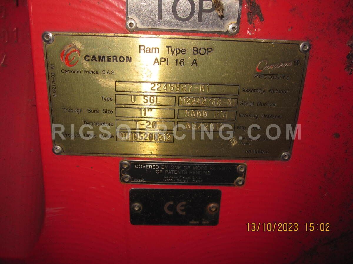 Cameron 11 inch 5K Single BOP detail