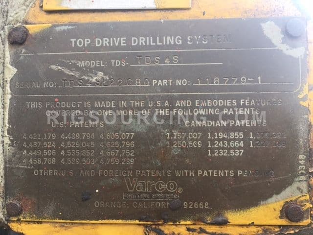 NOV TDS4S Top Drive detail