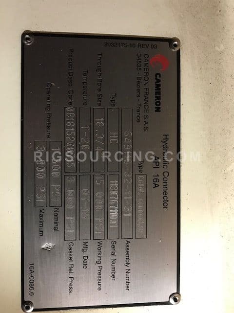 Cameron HC Collet Connector detail