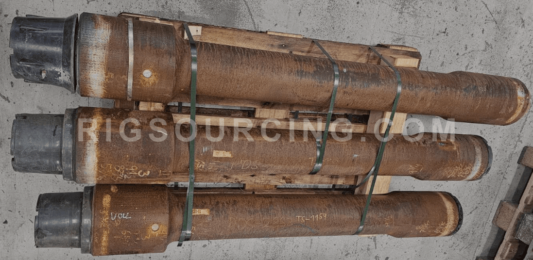 Three lift subs strapped on a pallet